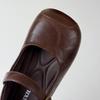 Girls' leather shoes spring 2025 new children's shoes Korean version versatile square mouth shoes retro fashion grandma shoes