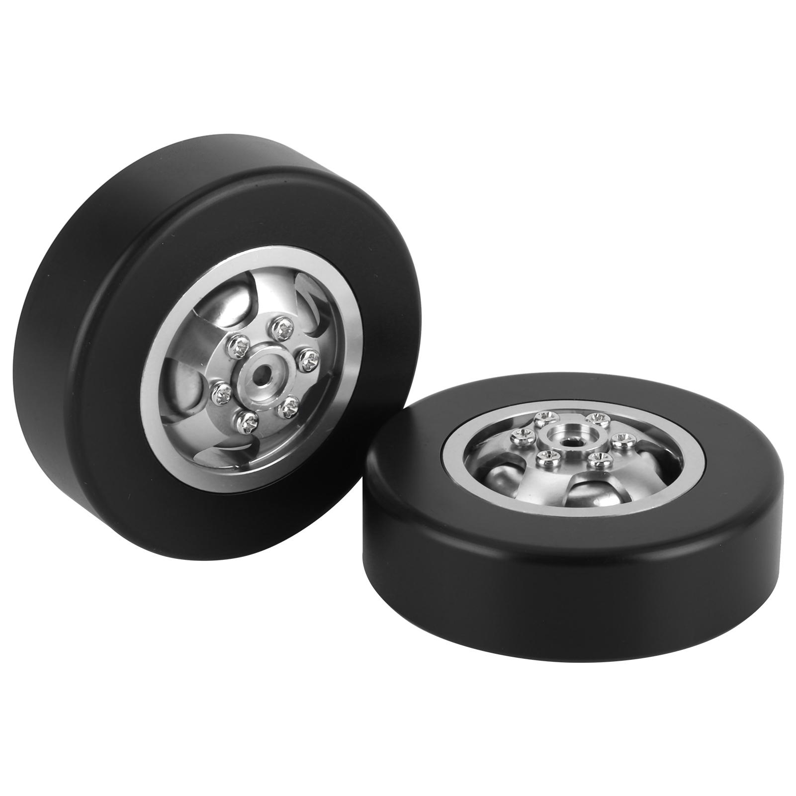 

2 шт. Алюмінієвий сплав Дрифт Шина Запчастини та аксесуари для радіокерованої машини Підходять для WPL D12 Радіокерований вантажівка 54 мм Сріблястий