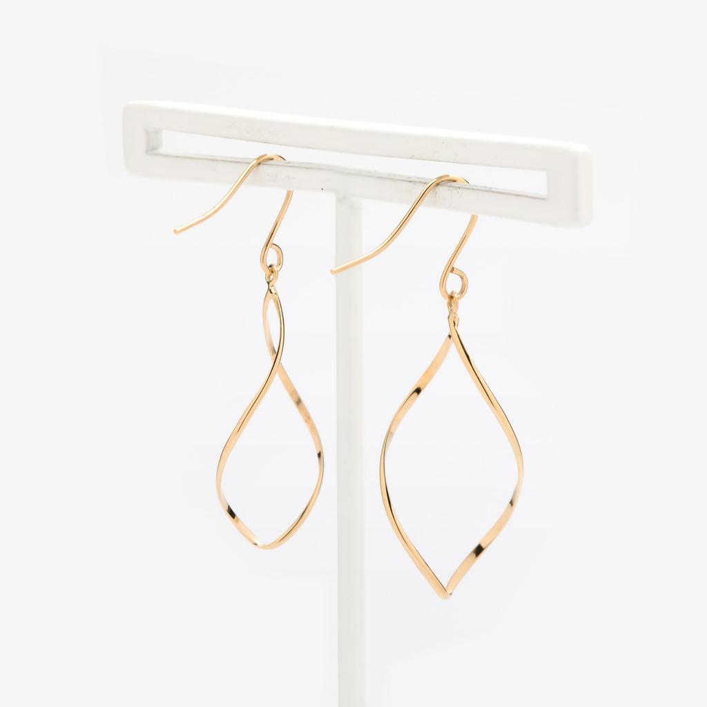 ESTELLE [Official] Women's Hook Earrings, 10K Yellow Gold, 0202-3501-0019-0000