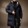 Men's Premium Thermal Insulated Down Jacket - 90% Duck Down, Mid-Length, Thickened Winter Coat