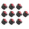 10Pcs Rocker Switch Large Round 3Pin Red Light Used for Household Appliances Switches