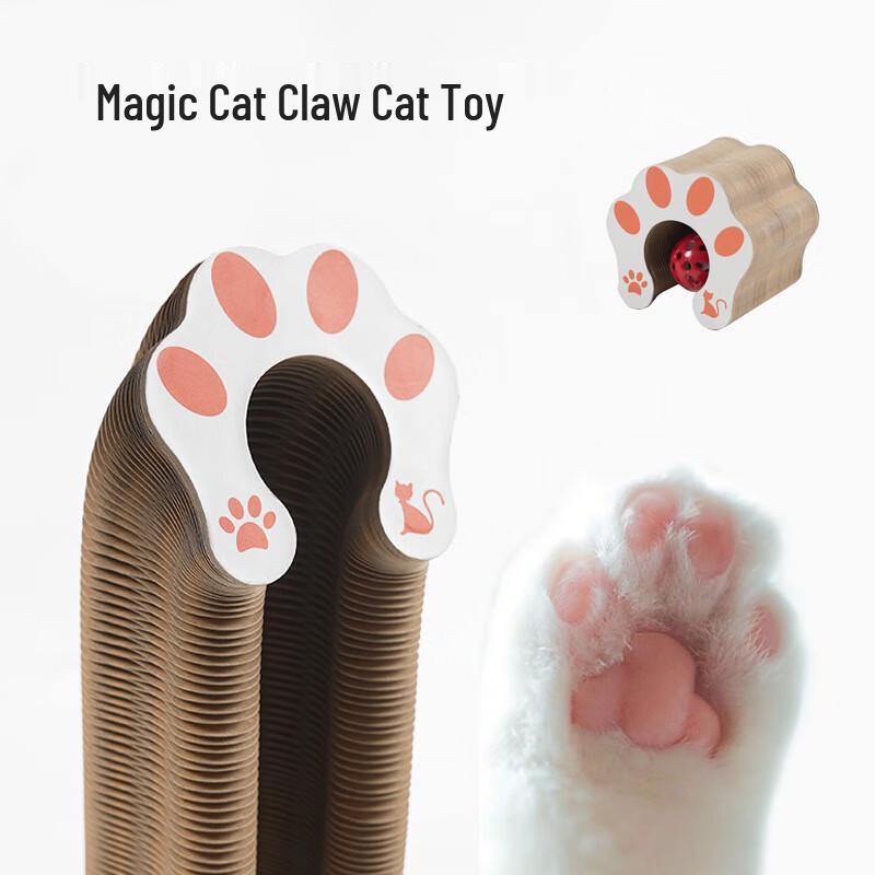 Accordion Cat Scratcher with Bell Toy