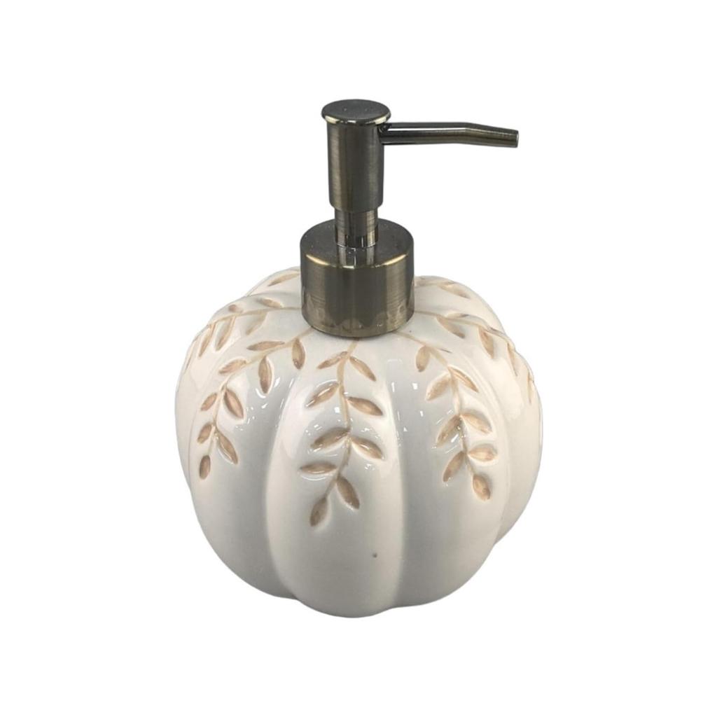 Cute Pumpkin Soap Dispenser - Bathroom Decoration, 460ml Soap Pump Pumpkin Maple Leaves Pattern for Bathroom and