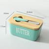 European-Style Ceramic Butter Dish with Lid - Cheese Storage Box for Fresh-Keeping In Kitchen