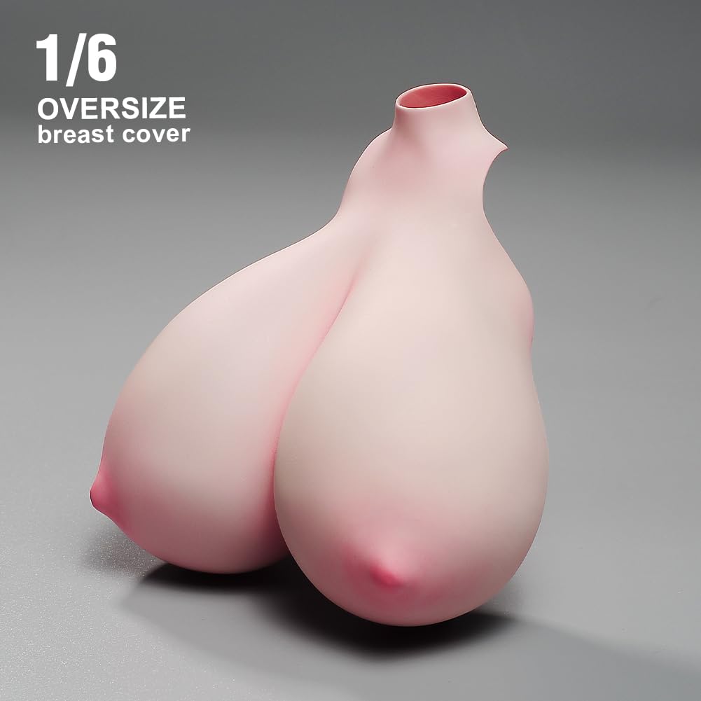 Machen Sie 1/6 Riesige Brustabdeckung Brustersatz Hartplastikmodell Passend für 12" TBL Wütende Ameise Soldatin Actionpuppenkörper (H Modell Weiß)