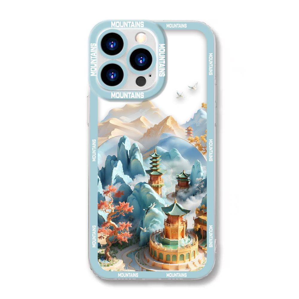 Snow Mountain Sunset Scenery Cover Clear Phone Case For Redmi Note 15 14 13 12 12S 11 11T 11S 10 9 10S 9S 8 Pro Plus Case Shell