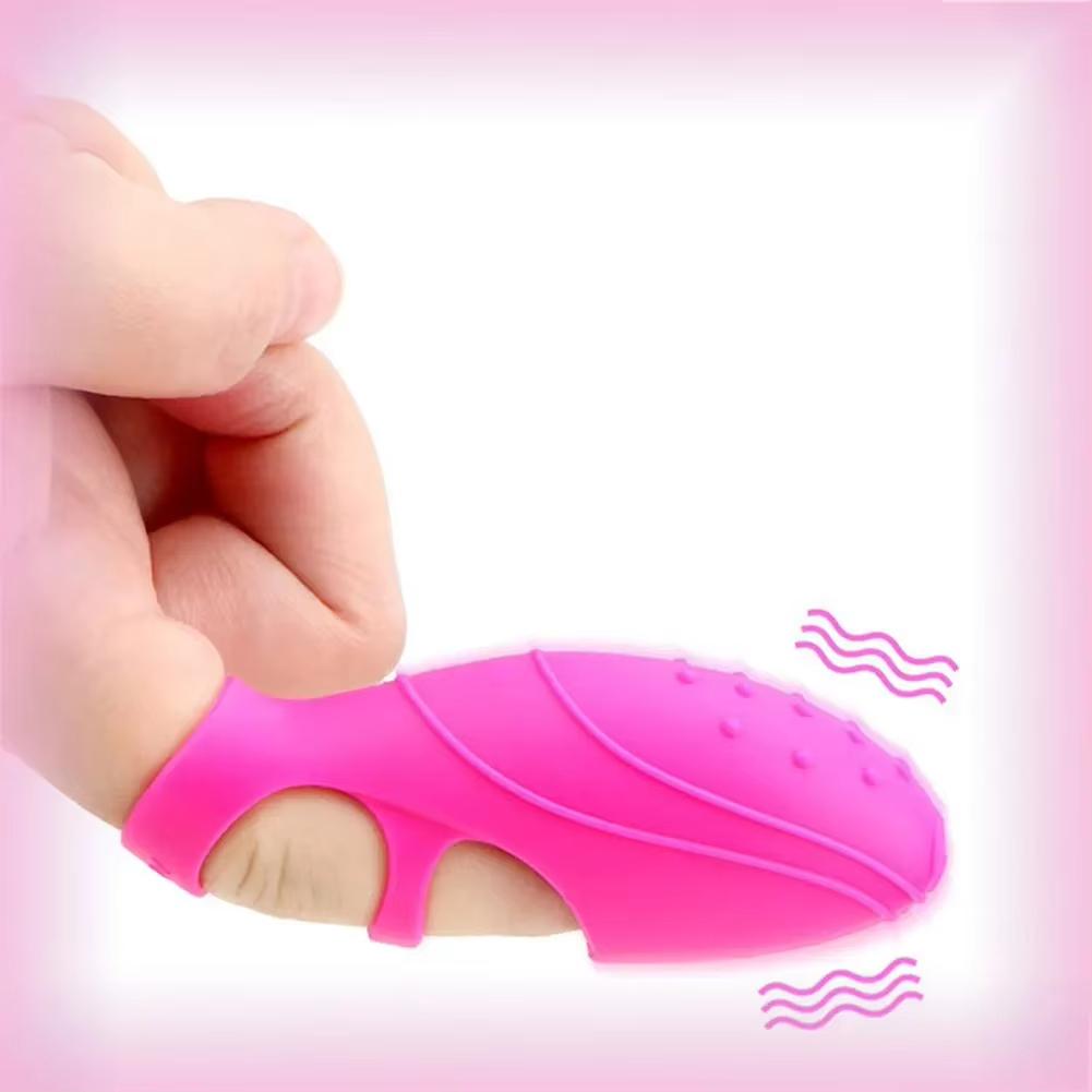 G-point Vibrating Finger Cover Portable Silicone Vibrator Waterproof Finger Vibrator Masturbator Adult Sex Toy for Women