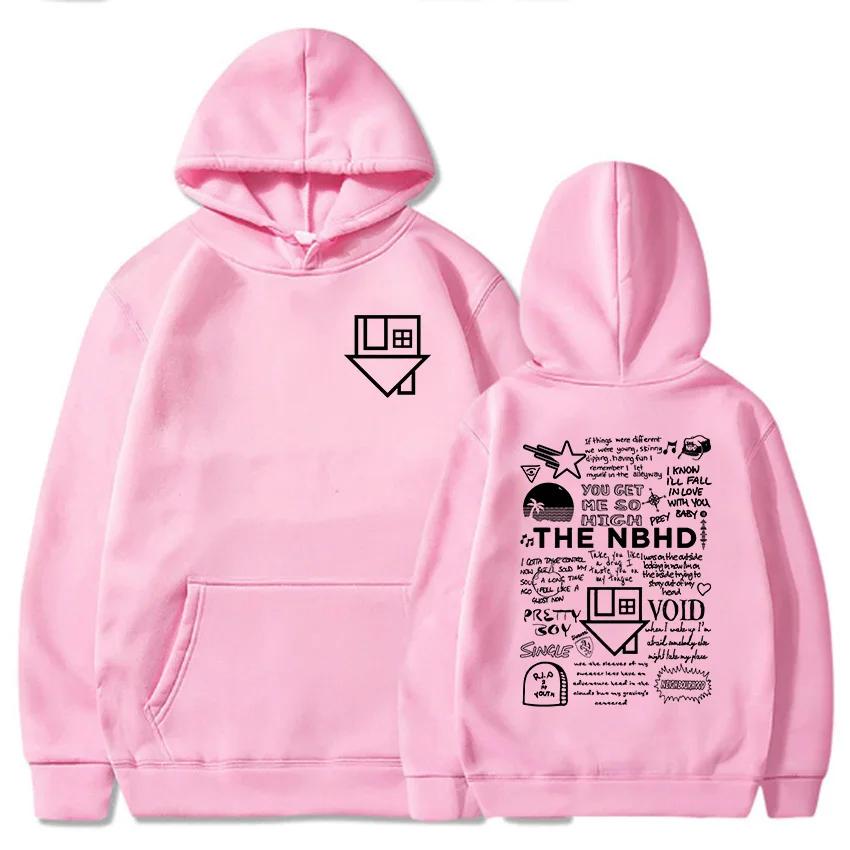 Long Sleeve Autumn Winter Warm Hoodie The Neighbourhood NBHD Band Print Men Women Hip Hop Men's Outdoor Hooded Sweatshirt