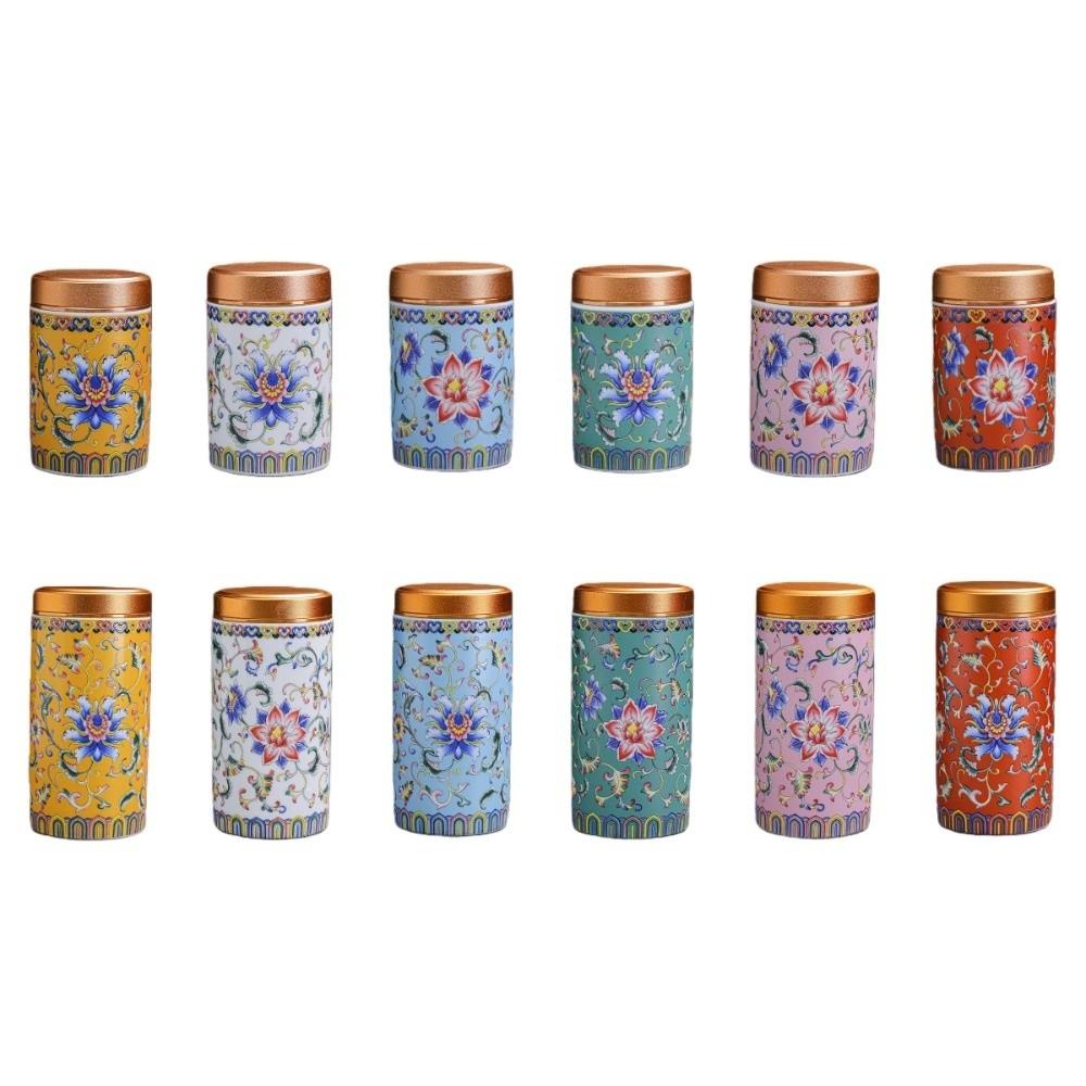 Chinesische Stil Leere Teedose Keramik Vorratsglas Versiegeltes Glas Teedose Teeblätter Verpackung
