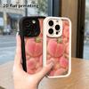 Phone Case: 2D Flat, Suitable for iPhone 18 17 16 15 14 13 12Pro Protective Case, Plush Peach, Perfect Christmas and Halloween Holiday Gift