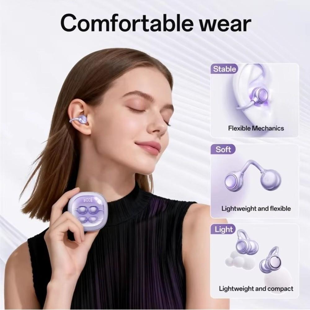 Hi-Fi Sound Wireless Earphones Extended Battery Life Ear Clip Headset  Sports Use