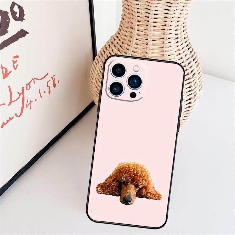 Poodle Dog Cartoon Funda For iPhone 16 15 Pro 14 Pro Max Plus 11 13 12 Mini X XS XR Phone Case