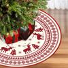 90/120cm Christmas Tree Skirt Snowman Reindeer Snowflake Tree Mat 2024 Christmas Home Decoration Winter Holiday New Year Gifts