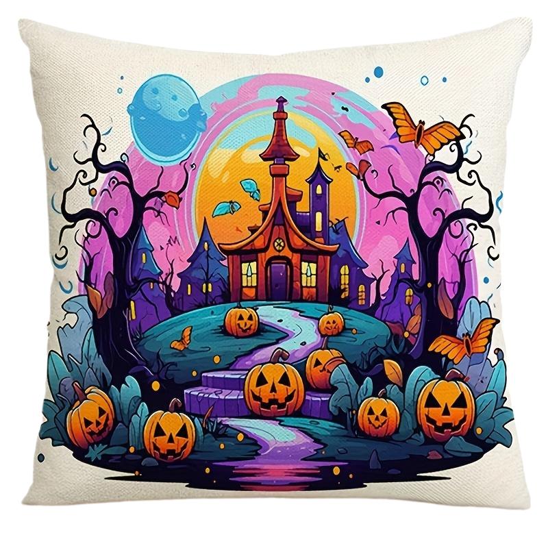 1pc Halloween Pumpkin Pillow Covers, Pumpkin Ghost Halloween Decoration, Halloween party atmosphere decoration, Halloween