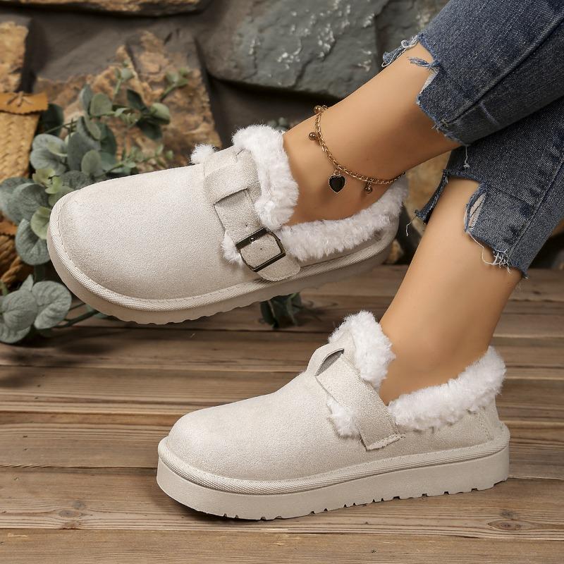 

Новый стиль теплых сноубутсов на толстой подошве и женских хлопковых ботинок в форме рукава 40 бежевый