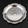 Multipurpose Metal Tray for Serving Cakes Fruits and Snacks with Elegant Embossing Suitable for Home and Outdoor Use
