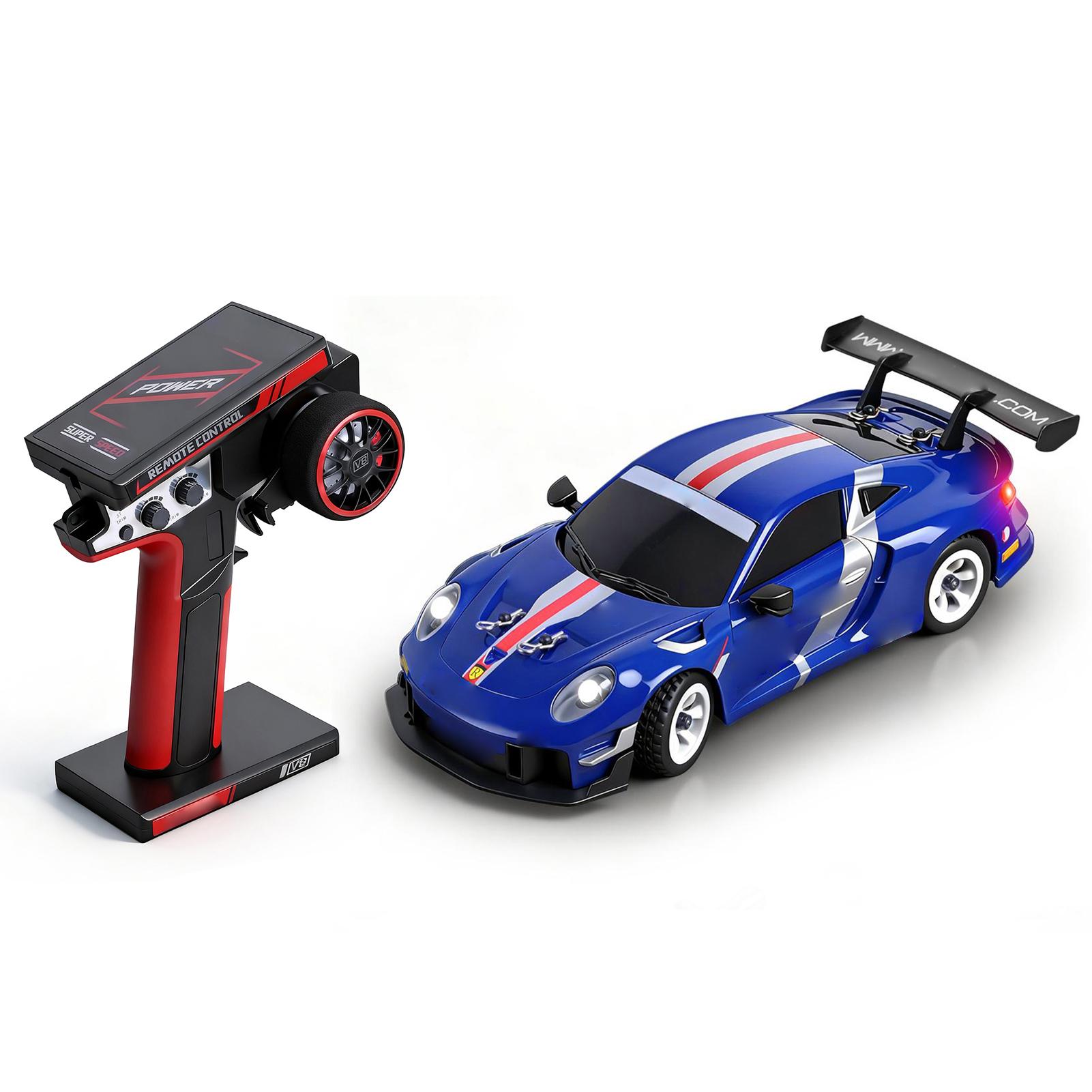 

1:28 Scale RC Cars, 30KPH 4 RTR High Speed RC Drift Car with LED Lights and scope, Professional Chassis 2.4G RC Car for Teens Adults
