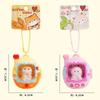 Retro Television Cat Dog Keychain Press Flash Animals Doll Keyring Light Up Pendant  Birthday Gifts