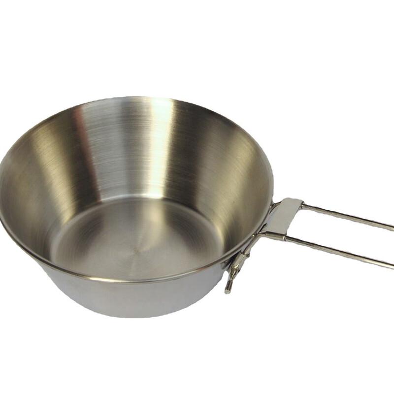 Outdoor 304 Stainless Steel Folding Bowl 12cm Diameter