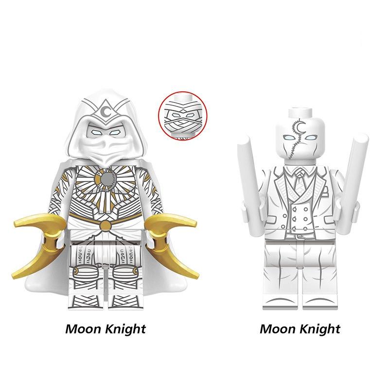 Marvel Series Moonlight Knight Minifigure Building Block Set For Kids Unique And Educational Toys YellowWhite