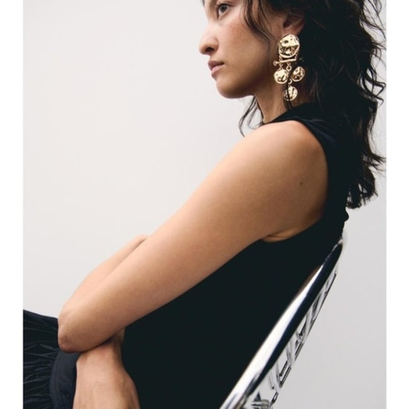 

H&M Disc Pendant Earrings Gold 1296141001 NOSIZE