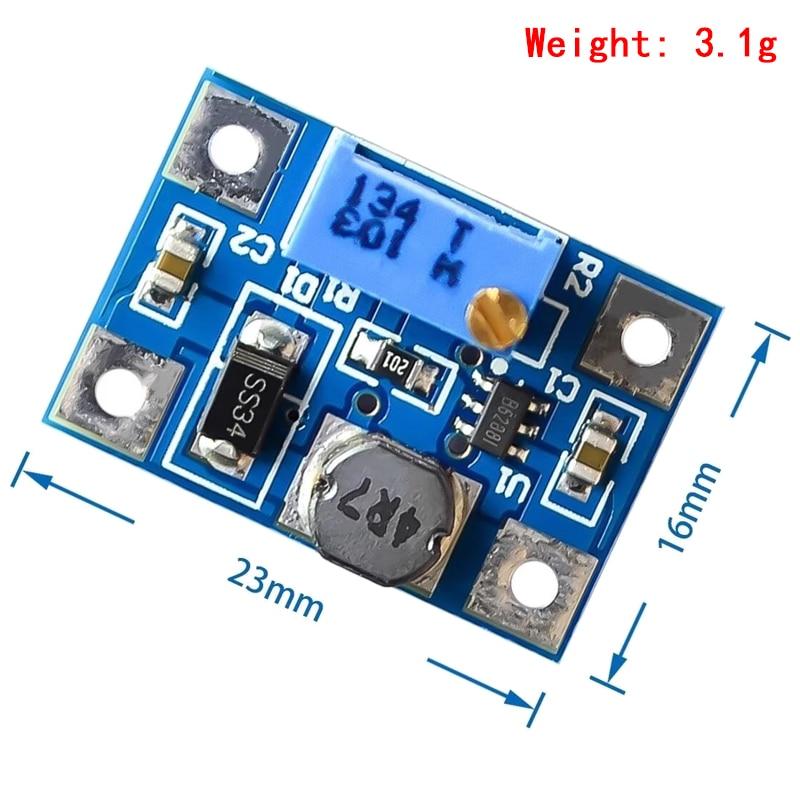 5 STÜCKE 2-24 V bis 2-28 V 2 A DC-DC SX1308 Step-UP Einstellbares Leistungsmodul Step-Up-Boost-Konverter für DIY Kit