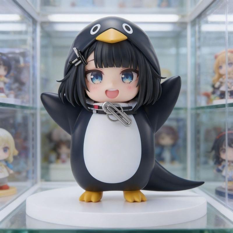 2026 Goo Goo Gaga Little Penguin Administrator Hand-held Ark Terminal Scale Ratio Model Decoration Toys Playsets Doll Birthday Gift Present