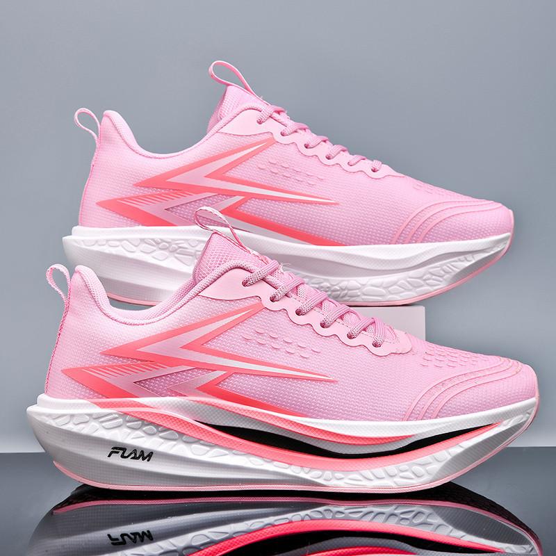 Running shoes large size flying carbon board marathon full palm carbon board racing side training sneakers