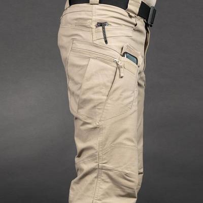 Men's IX7 Camouflage Multi-Pocket Tactical Pants - Durable Outdoor Wear for Spring and Summer