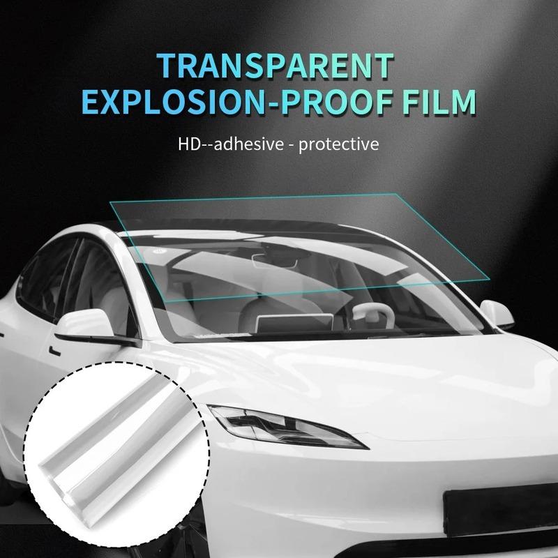 PET Car Safety Film Transparent Safety Film 2Mil Car Window Safety Film Sun Protection and Heat-Insulating Film Home Safety Film 30CMX60CM