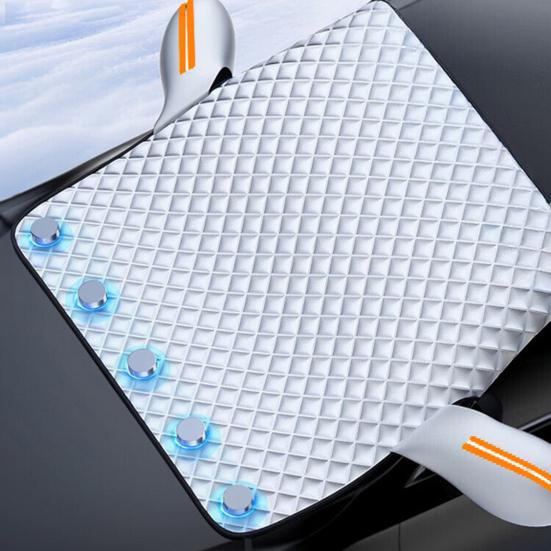 Magnetic Windshield Snow Cover Thickened Half-Cover for Frost & Snow Protection Universal Winter Car Windshield Guard for Most Cars SUVs