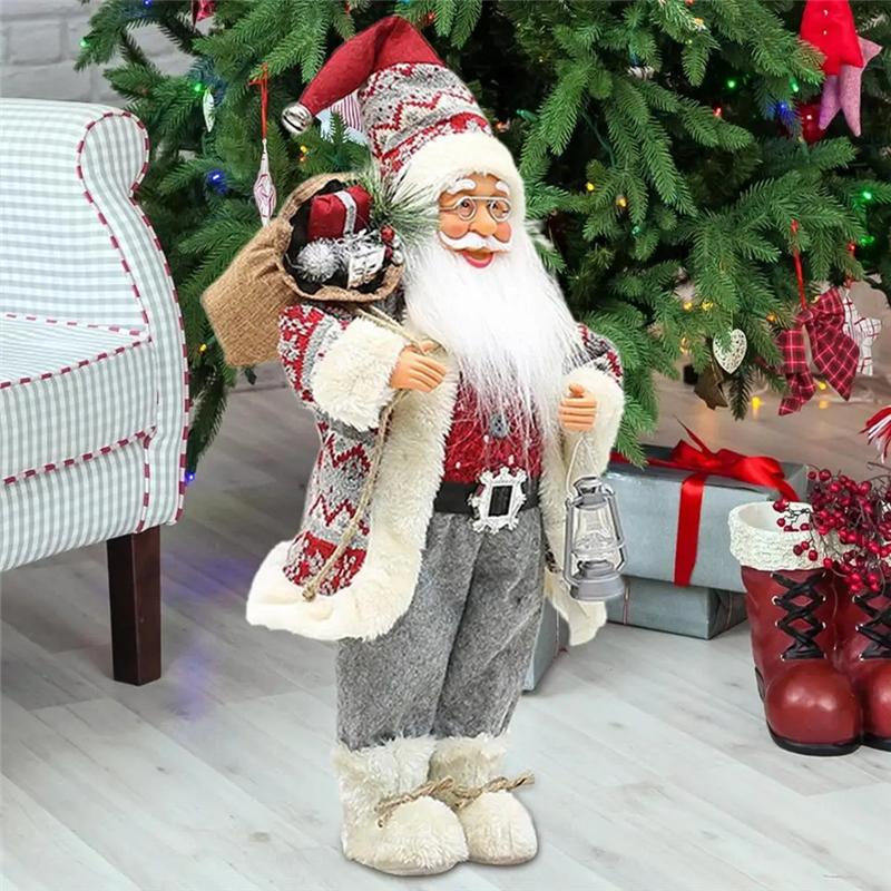 Santa Claus Figurines Santa Claus Standing Santa Claus Figurine With Bag 18 Inches Holiday Decoration Santa Claus
