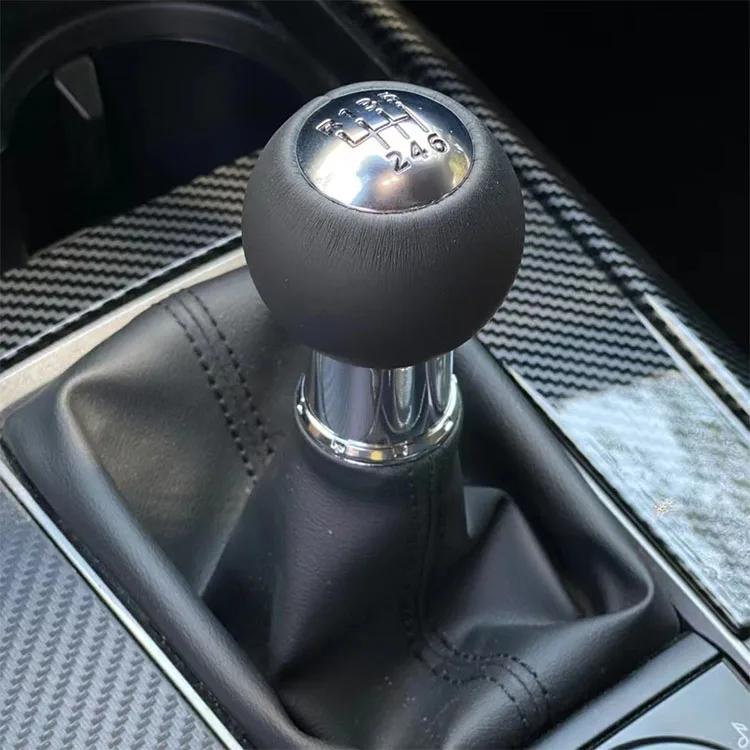 

New 210g Anti Fur Leather 5 Speed 6 Speed For Mazda MX-5 MX5 Gear Shift Knob Gear Ball срібний