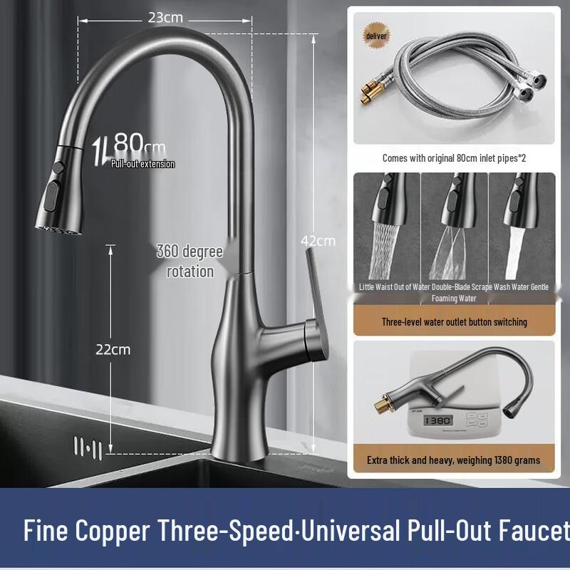 TLXT Kitchen Sink Pull-Out Faucet