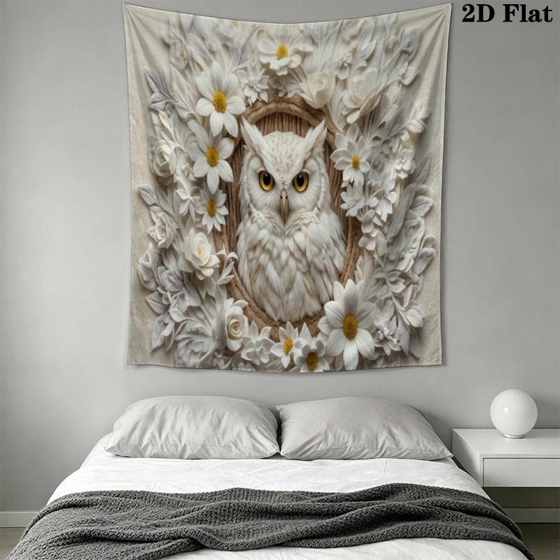 Owl Wall Tapestry Aesthetic Wall Hanging Printed Fabric Blanket Decorative Tapestries for Bedroom Living Room Home Decor