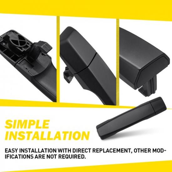 Exterior Door Handle For 2004-2015 Nissan Titan Armada Black Rear Left Right EOA