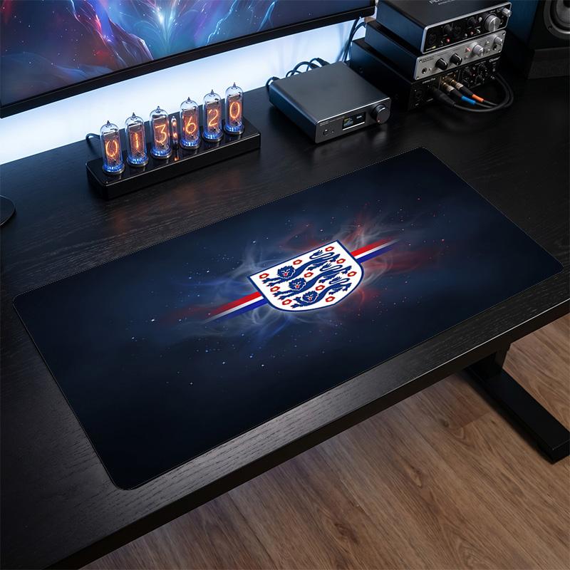 England Football Crest Mouse Pad, Extended Non Slip Rubber Desk Mat for Gaming Office Laptop Fan Gift