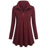 Fashoin Women's Long Sleeve Lapel Tunic Casual Pullover Sweatshirt Blouse Tops