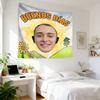 White Noah Schnapp Meme Tapestry Elegant Wall Hanging for Holiday Party Anniversary Home Garden Religious Wall Decor