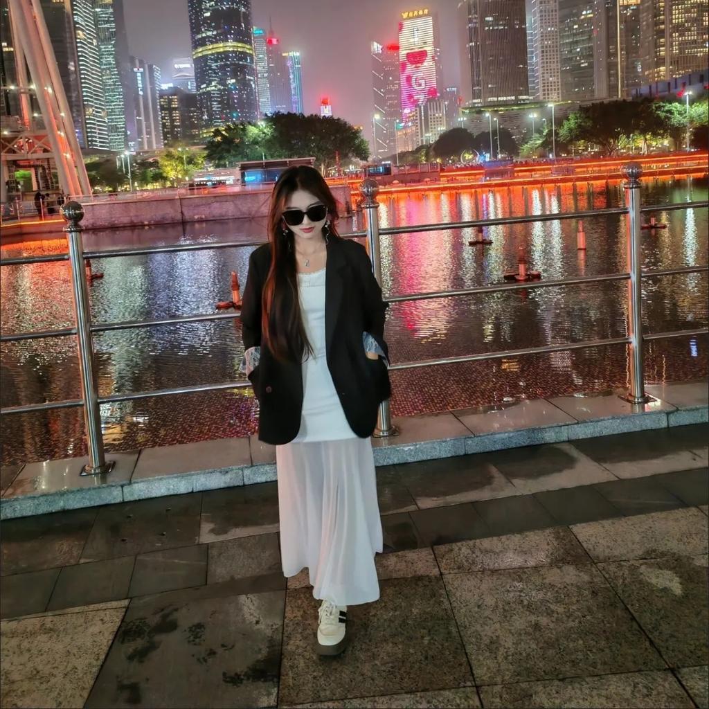 Loose Blazer with Lace Trim Double Breasted Casual Suit Jacket for Women