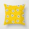 Yellow Flower Pillowcase Office Living Room Home Pillowcase Car Ornaments
