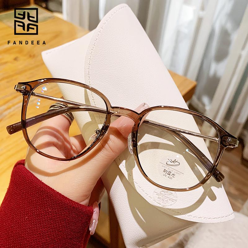 

Ultralight TR90 Retro Round Metal Blue Light Blocking Glasses for Men, Prescription-Ready золотой/прозрачный