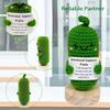Emotional Support Pickle, Encouraged Crochet Pickle Cucumber Gift,Cheer Up Gifts for Friends or Family Festival Decoration Encouragement