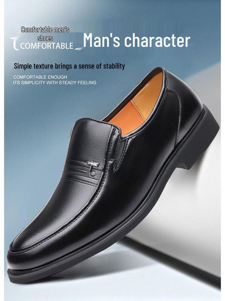 Dragonfly Brand Non-Slip Genuine Cowhide Leather Men's Formal Casual Shoes