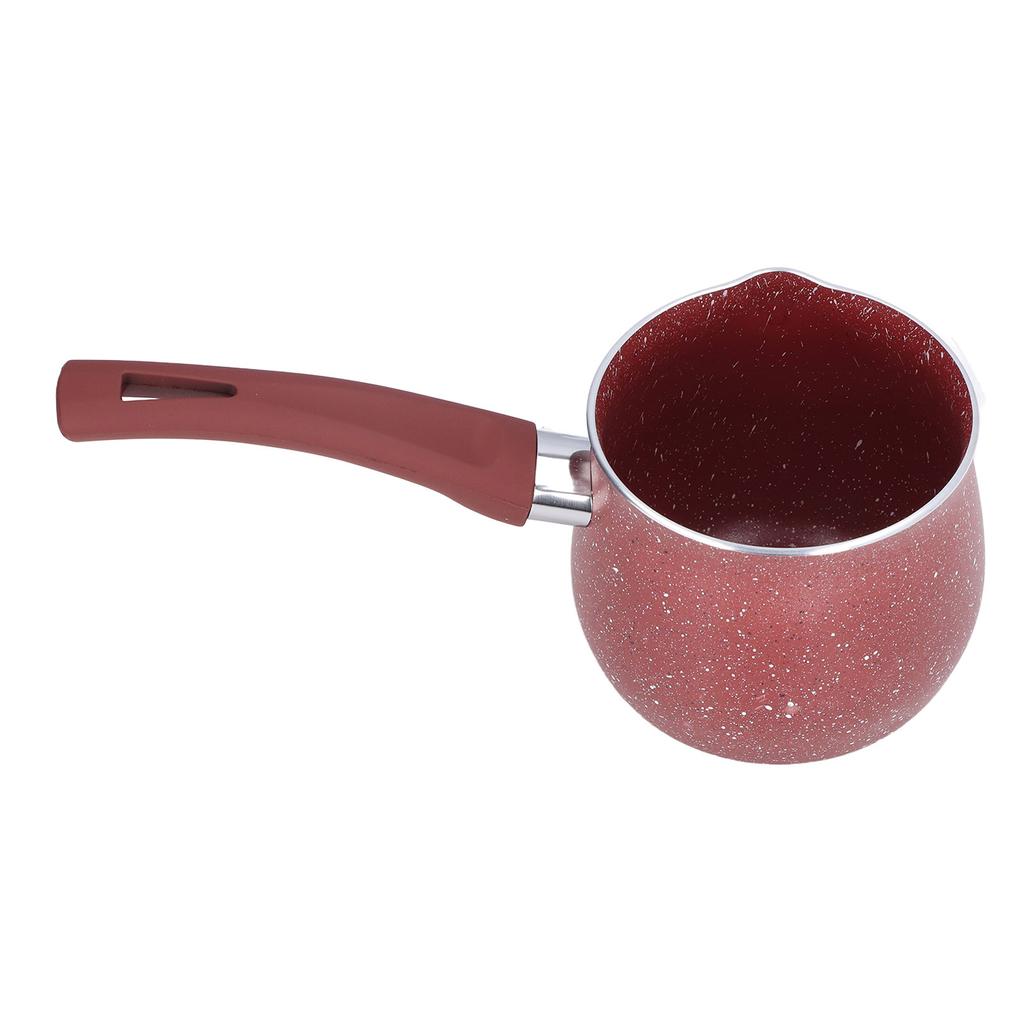 Single Handle Coffee Warmer Boiling Pot Mini Milk Pan Aluminum Alloy Non Stick Anti Scalding for