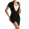 Hot-Selling High-End Cross-Border Sweat-Inducing Breathable Women's V-neck Polyester Shapewear Bodysuit Short Sleeve Sauna Suits