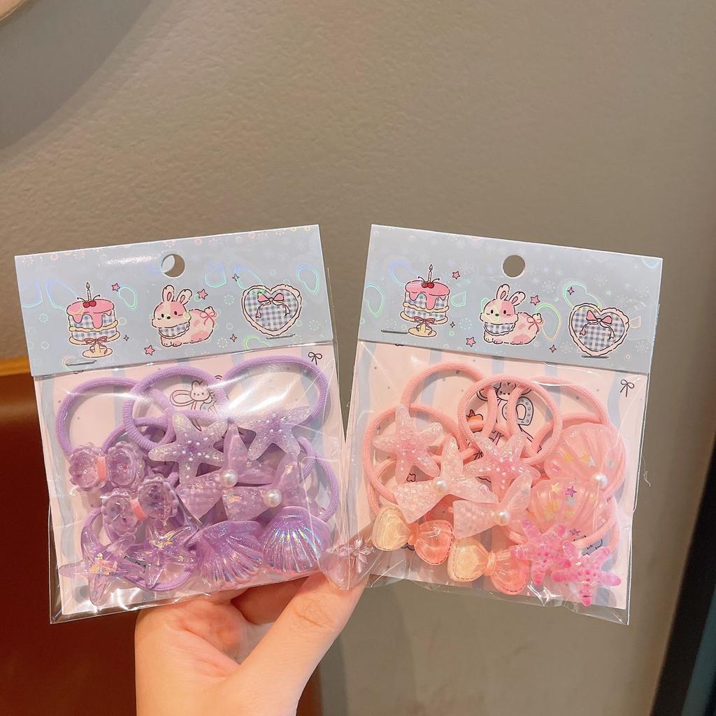 Children's Ocean Series Hair Band Girl Baby Tie Hair Rubber Band Small Chirp Hair Rope Girl High Elastic Durable Headband