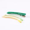 Square Clip + Colored Hairpin 2-piece Set (Green)