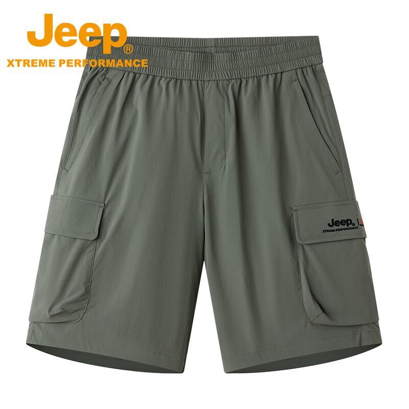 JEEP Men s Casual Cargo Water-Repellent Hiking Shorts J522093801 M
