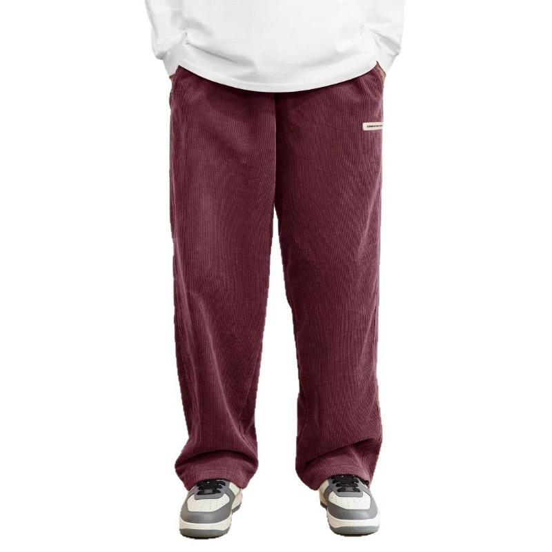 Men's new corduroy casual pants spring and summer retro loose straight trousers